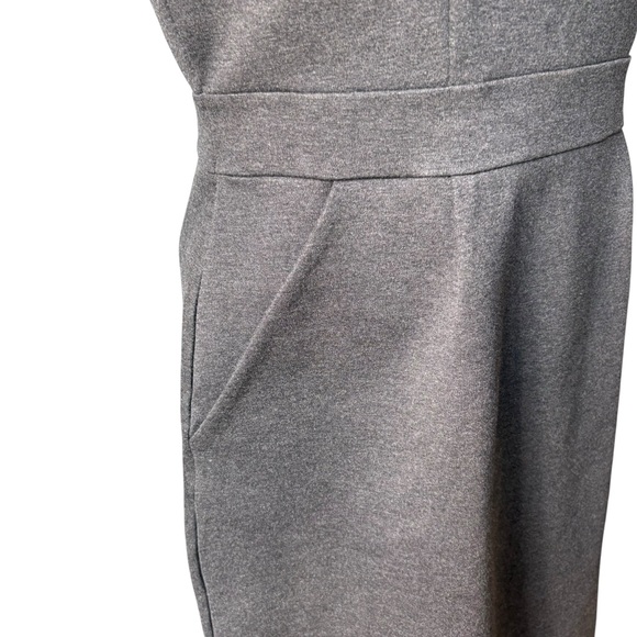 Quince Ultra-Stretch Ponte Cap Sleeve Dress in Grey, Sz M - Picture 12 of 15